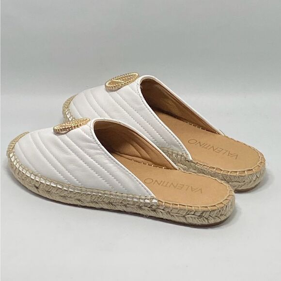 Mario Valentino Leather Espadrille Mules size 36 - Picture 7 of 10